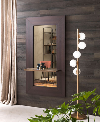Specchio Bronzato con mensola Sibilla, Riflessi