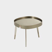 Complementi d'arredo moderni - Tavolino da Salotto Lumiere piano in cristallo bronzato, Riflessi