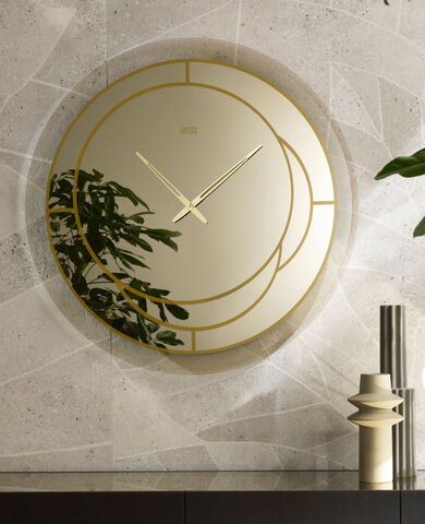 Orologio specchio da parete di design, Positano, Riflessi